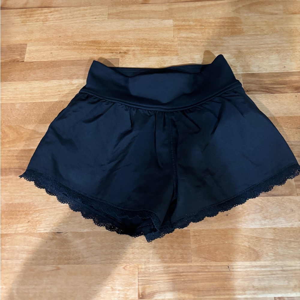 abercrombie kids Black Lace-Trim Athletic Shorts - 5/6